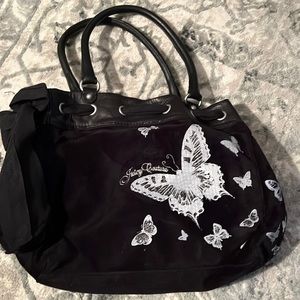 Purse with white sequins butterflies